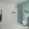 FugaFlow Eccelente Vetro Douche à l'italienne - 50x200cm - verre nervuré - Chrome SW1124910