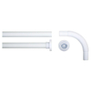 Sealskin Seallux Barre de rideau de douche Set Angle 90x90cm Ø 28 mm Aluminium Blanc CO276666210
