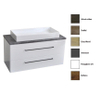 Sanicare Q16 badmeubelset 97.9x44.4x60cm 0 kraangaten 1 wasbak 2 lades standaard greep MDF Truffel SW279116 Sanicare Q16 badmeubelset 97.9x44.4x60cm 0 kraangaten 1 wasbak 2 lades standaard greep MDF Truffel SW279116