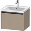 Duravit Ketho.2 Wastafelonderbouwkast - met 1 lade - 58.4x45.5x44cm - met greep antraciet - linnen mat SW772098