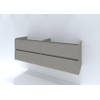 H&R Badmeubelen Infinity Wastafelonderkast - 160x44.8x55cm - 4 lades - dubbele sifonuitsparing - greeploos - beige mat SW872817
