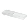 Ink United lavabo - 140x45x11cm - 2 vasques - sans trou de robinet - blanc mat SW207368
