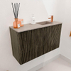 Mondiaz JOYA-DLUX Meuble WC 70 cm - couleur Shadow - Lavabo FAYE position Droite 1 trou de robinet couleur Saba. SW1425108