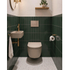 QeramiQ Dely Ensemble de WC - réservoir encastré Qeramiq Flush - abattant 35mm - plaque de commande beige en plastique - boutons ronds - beige SW1578608