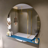 Mondiaz SPOT Badkamerspiegel - rond 120cm - spiegelplanchet - kleur Jeans SW1235549