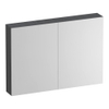 BRAUER Impress armoire de toilette - 100x70x15cm - sans éclairage - 2 portes miroir double face - Gris Bois SW1198987