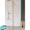 FugaFlow Eccelente Vetro Paroi latérale - 50x200cm - verre clair - 8mm - avec profilé d'angle - Cuivre brossé SW1125220