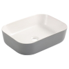Differnz Zena waskom - 48x37.5x12.5cm - keramiek - grijs SW1566374