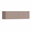 H&R Badmeubelen Juice Wastafelonderkast - 160x45x40cm - linkerhoek afgerond - 3D-front - 2 lades - geïntegreerde greep - strawberry SW1260312