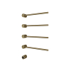 Hotbath &MORE Handdoekradiator - 50x76cm - rond - 4 stangen - horizontaal - met schakelaar - PVD - geborsteld messing (goud) SW1245701