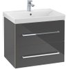 Villeroy en boch Avento wastafelonderkast 618x520x447 met 2x lade crystal grey SW59895 Villeroy en boch Avento wastafelonderkast 618x520x447 met 2x lade crystal grey SW59895