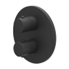 IVY Bond Partie apparente - pour mitigeur thermostatique encastré - inverseur-arrêt 3 voies - rosace ronde - Noir mat PED SW1030890