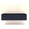 H&R badmeubelen Juice Wastafelonderkast - 180x45x40cm - afgeronde hoeken - 3D-front - 2 lades - geïntegreerde greep - blue oak SW867732