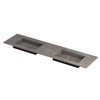 INK Post wastafel - 180x45x1cm - 2 wasbakken - 0 kraangaten - keramiek Armani grey mat SW693535