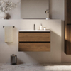 Brauer Core Series badkamermeubelset - 80x45x52cm - wastafel Starfall - forest cacao SW1601141