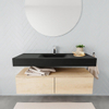 MONDIAZ ALAN 120cm badmeubel onderkast washed oak 2 lades Vrijhangende wastafel cloud midden 1 kraangat kleur urban SW408591 MONDIAZ ALAN 120cm badmeubel onderkast washed oak 2 lades Vrijhangende wastafel cloud midden 1 kraangat kleur urban SW408591