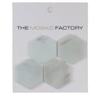 SAMPLE The Mosaic Factory Valencia mozaïektegel - 12.5x15cm - wand en vloertegel - Zeshoek/Hexagon - Gerecycled glas Bianco Marble Print Mat SW1159409