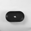 FugaFlow Eccelente Pietra Vasque - 52x31x12cm - ovale - céramique - mat noir SW1468927