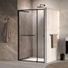 BRAUER Luminis Nisdeur - 120x200 - 2-delig naar binnen draaiend - helder glas - omkeerbaar - incl. glascoating - mat zwart SW1580842
