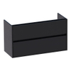 Saniclass Nexxt Small onderkast 99x39.1x55 greeploos 2 lades met softclose MFC Black Wood SW72242 Saniclass Nexxt Small onderkast 99x39.1x55 greeploos 2 lades met softclose MFC Black Wood SW72242