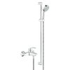 Grohe Eurosmart Robinet de bain avec inverseur avec connexions entraxe=15cm chrome 0442270 Grohe Eurosmart Robinet de bain avec inverseur avec connexions entraxe=15cm chrome 0442270