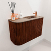 Mondiaz JOYA-DLUX 61.6cm toiletmeubel - ronding links kleur Ruby - Wastafel FAYE positie Rechts 1 kraangat kleur Arena. SW1425294