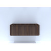 H&R Badmeubelen Juice Wastafelonderkast - 120x45x40cm - afgeronde hoeken - 3D-front - 1 lade - geïntegreerde greep - dark oak SW867619