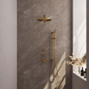 BRAUER Gold Edition inbouw regendoucheset – Ø30 cm hoofddouche – 40 cm rechte wandarm – staafhanddouche – glijstang 70 cm SW547658