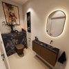 MONDIAZ TURE-DLUX Meuble toilette - 100cm - Rust - EDEN - vasque Lava - position droite - sans trou de robinet SW1104002