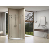 Van Rijn Products ST07 Kwartronde cabine - 87x87x200cm - helder glas - dikte 8mm - incl. stabilisatiestang 45 graden - chroom SW1409002