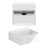 Clou New Flush lave-mains 28x27cm sans trou de robinet avec bonde de vidage céramique brillante blanche SW106234