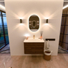 Mondiaz CIRO-DLUX Badkamermeubelset - 80x45x50cm - Solid surface wastafel Opalo - 1 wasbak Midden - 1 kraangat - 2 lades - Dusk SW1532935