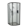 FugaFlow Boutry Quick Fit cabine de douche - quart de rond - 90x90x195cm - verre clair - anti calcaire - noir mat SW999910