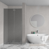 Aqua Vista Oria Linea nisdeur - 80x200cm - incl. montageset - rookglas - gunmetal (antraciet) SW1428258