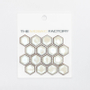ÉCHANTILLON The Mosaic Factory Barcelona carreau mosaïque 2.3x2.6x0.5cm Hexagone Porcelaine émaillée blanc doux avec bord rétro SW862013