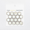 SAMPLE The Mosaic Factory Barcelona mozaïektegel 2.3x2.6x0.5cm Hexagon Geglazuurd porselein zacht wit met retro rand SW862013