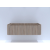 H&R badmeubelen Juice Meuble sous lavabo - 140x45x40cm - coins arrondis - 2 tiroirs - poignée intégrée - rockford oak SW867579