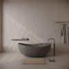 Ideavit Idea Sense D5 Baignoire îlot - 160x97.5x58cm - anti-rayures - revêtement Nano - avec bonde pop-up - Béton D5 SW1079972