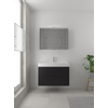 Bruynzeel Box badmeubelset 90x45cm 1 kraangat 1 wasbak 2 lades met spiegelkast met softclose composite zijde zwart SW383962 Bruynzeel Box badmeubelset 90x45cm 1 kraangat 1 wasbak 2 lades met spiegelkast met softclose composite zijde zwart SW383962