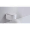 QeramiQ Dely Swirl Ensemble de toilette - réservoir encastré QeramiQ Flush - abattant fin - plaque de commande beige en plastique - boutons ronds - blanc brillant SW1578479
