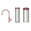 Quooker BE Flex Round kokendwaterkraan - draaibare & uittrekbare uitloop - Combi+ incl. Cube reservoir - Warm / kokend / bruisend / gefilterd water - rosé koper SW976933