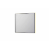INK SP32 spiegel - 90x4x80cm rechthoek in stalen kader incl indir LED - verwarming - color changing - dimbaar en schakelaar - geborsteld metal black SW955856