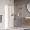 BRAUER Void Carving Douchecabine - 80x120x200cm - draaideur - glascoating - omkeerbaar - helder glas - Chroom SW1418105