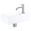 Differnz Force fonteinset – 40x22x11.5 cm – keramiek wit – gebogen chromen kraan SW373215