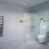 Fortifura Galeria Inloopdouche - ribbel - glas - 110x200cm - 8mm - nano - blind - inbouw profiel - helder geribbeld SW1170597