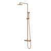 IVY Bond Ensemble de douche pluie - mural - pomme de douche slim 25 cm - douchette 3 jets - Cuivre brossé mat PVD SW1032395