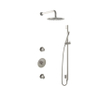 Hotbath Buddy IBS - Regendoucheset - 35cm wandarm - 25cm ronde hoofddouche - staafhanddouche - glijstang - get together complete thermostatische - geborsteld nikkel (RVS) SW158842