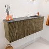 Mondiaz JOYA-DLUX 100cm toiletmeubel - kleur Dusk - Wastafel FAYE positie Rechts 1 kraangat kleur Sombra. SW1426147