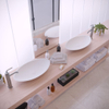 Ideavit Solidjazz lavabo à poser 60x35x9cm ovale 0 trous de robinet 1 cuve Solid surface blanc SW85899