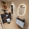 MONDIAZ TURE-DLUX Meuble de toilette 60 cm Clay. Lavabo EDEN Lava position gauche. Avec 1 trou de robinet. SW1103766